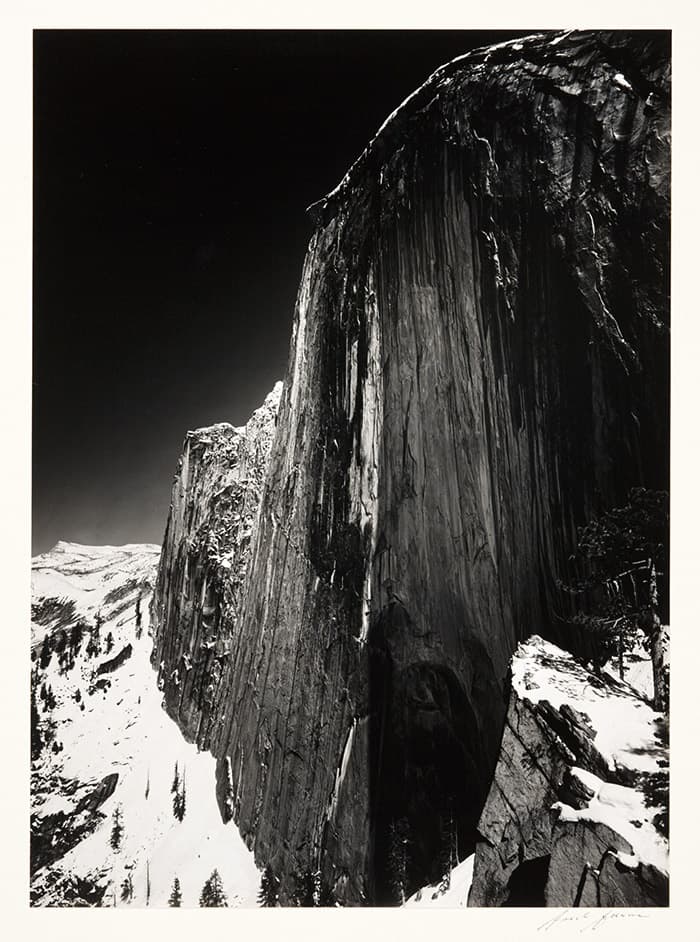 Ansel Adams photograph of the face of Half Dome