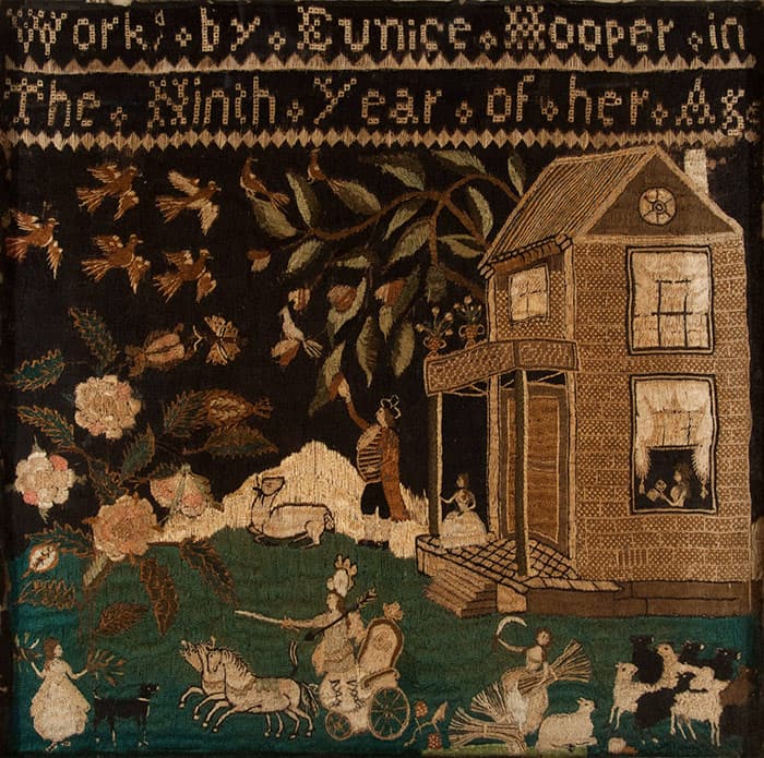 Eunice Hooper’s Sampler, ca. 1790.