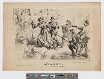 Jeff's last shift. Capture of Jeff. Davis, May 10th, 1865, at Irwinsville, GA