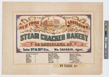 New York Excelsior Steam Cracker Bakery 96 Louisiana Av