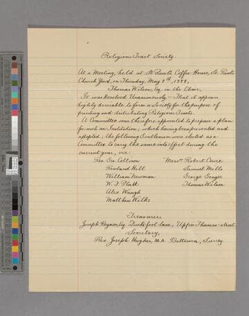 Religious Tract Society. Extra of minutes