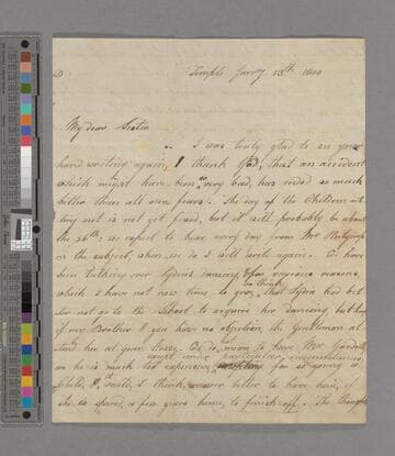 Jean (Macaulay) Babington. Letter to Selina (Mills) Macaulay