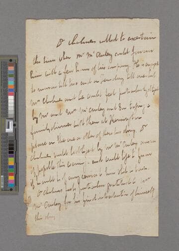 Thomas Chalmers. Letter to Zachary Macaulay