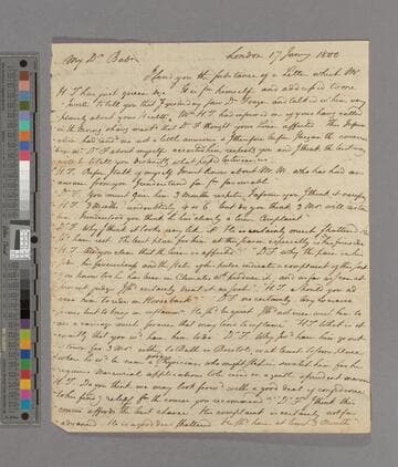 Henry Thornton. Letter to Zachary Macaulay