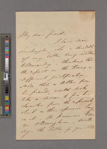 Sir Thomas Fowell Buxton, 1st Baronet. Letter to James Stephen