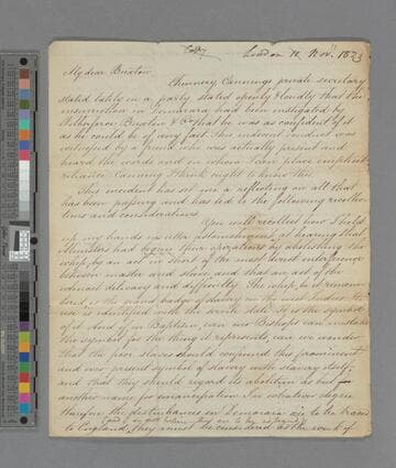 Zachary Macaulay. Letter to Sir Thomas Fowell Buxton, 1st Baronet