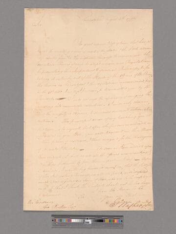 Letter from George Washington, Philadelphia, to Governor George Clinton