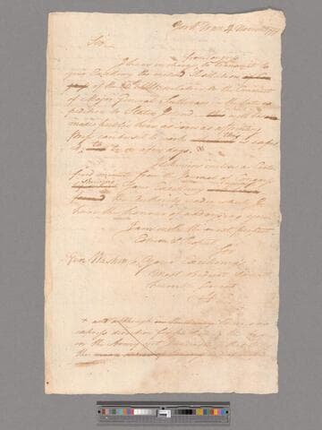 Letter from Henry Laurens, Yorktown, to George Washington