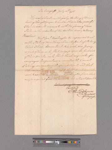 Resolution by Continental Congress empowering George Washington to call upon state militias