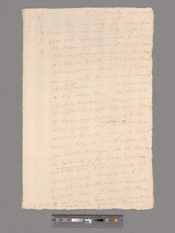 Letter from Major General Alexander McDougall, headquarters Peekskill, to George Washington