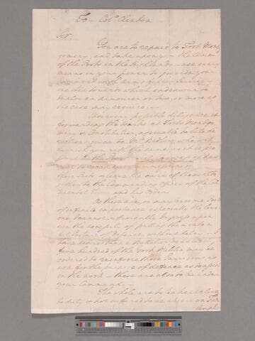 Letter from George Washington, headquarters near New York, to Colonel James Clinton