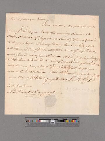 Letter from George Hurlbut, New Rochelle, to George Washington