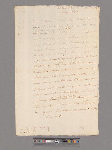 Letter from Major General Alexander McDougall, headquarters Peekskill, to George Washington