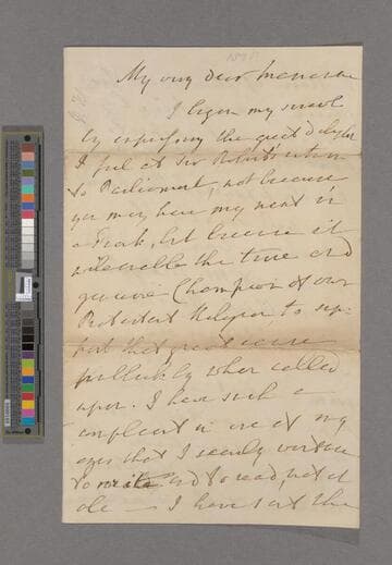 Hannah More. Letter to Marianne Thornton