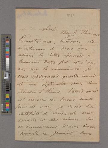 Ida Gustavine Albertine de Broglie, Duchess. Letter to Zachary Macaulay