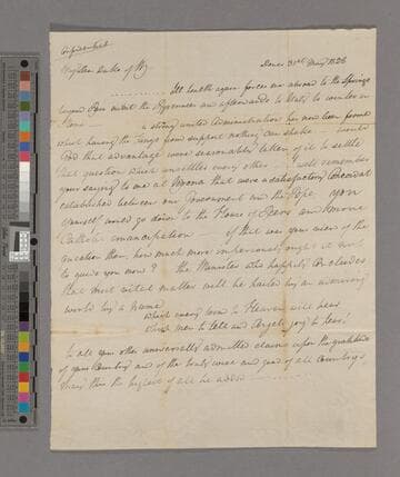 Colin Macaulay. Letter to Arthur Wellesley, 1st Duke of Wellington