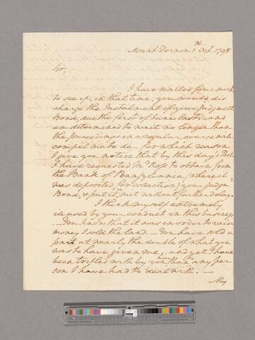Letter from George Washington, Mount Vernon, to Israel Shreve