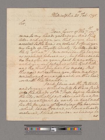 Letter from George Washington, Philadelphia, to Colonel Israel Shreve