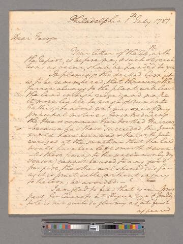Letter from George Washington, Philadelphia, to George Augustine Washington