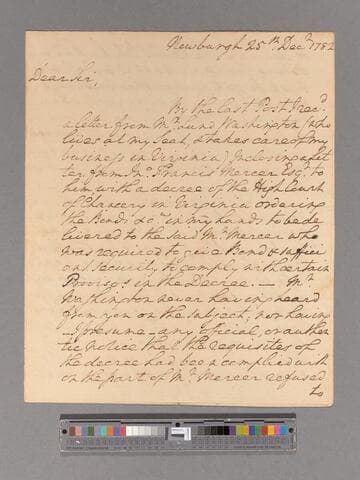 Letter from George Washington, Newburgh, to Edmund Randolph