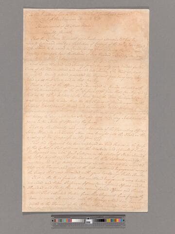 Memorial from Moses Hazen, camp Peekskill, to George Washington