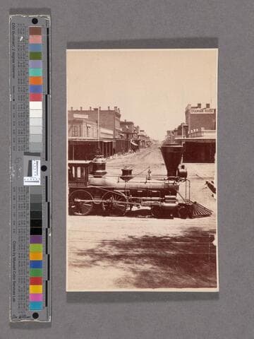 J Street, Sacramento City. View from the Levee