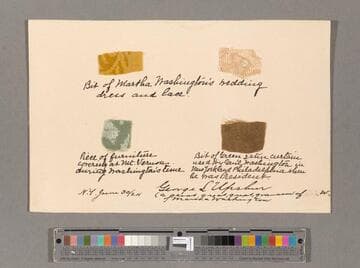 Fabric samples, Washington family