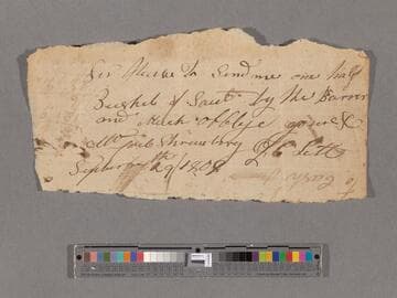 Requisition for salt by F. Lett