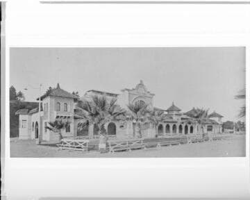 The exterior of the Santa Barbara Bath House