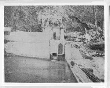 The intake at Mill Creek #2 Hydro Plant