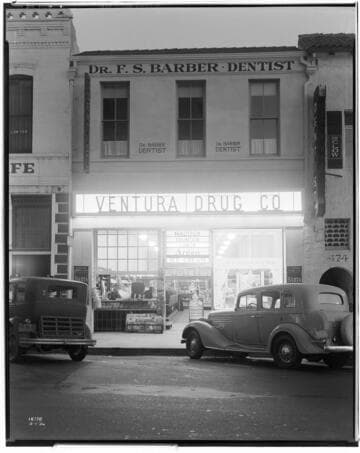 Ventura Drug Store - Sign - night