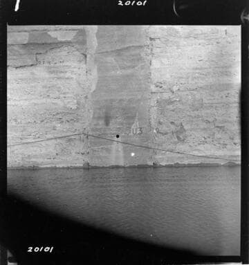 Upstream core drill hole Dam 1