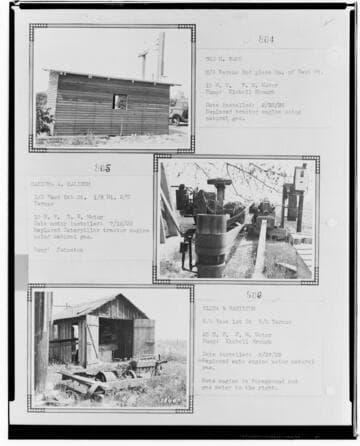 P4 - Pumping Plants - page 25 of Laws Book. three copy prints of Pumping Plant customers
