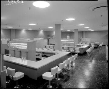 Two U shaped counters in Coffee Shop