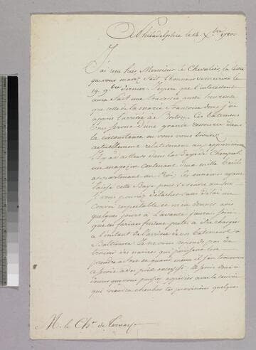 Letter : Philadelphia, to Charles-Henri-Louis d'Arsac Ternay, 1780 December 14