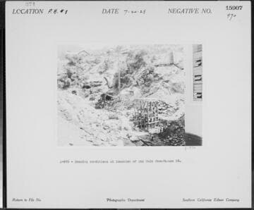 Big Creek Powerhouse #8 - showing conditions at location of 2nd Unit