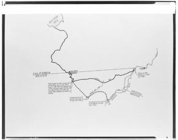 Colorado River - Map of Colorado River from Yuma into Mexico