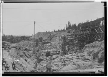 Shaver Lake Dam construction site