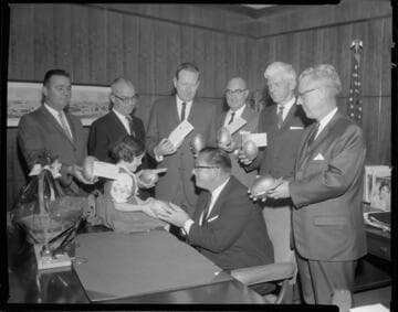 Presenting tax payments to tax collector