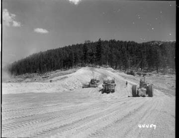 Excavation of reservoir with heavy equipment at Vermilion