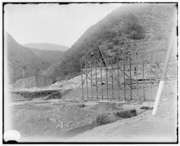 The East wall forms during the construction of Mill Creek #3 Hydro Plant