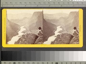 [340. Indian viewing R. R. from top of Palisades.]