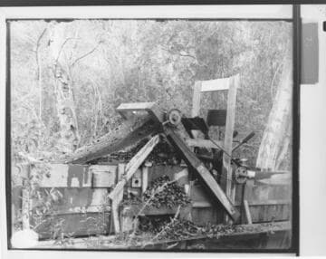 The automatic rubbish rake on the canal line at Mill Creek #2 Hydro Plant