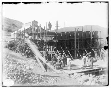 Finishing the East wall in the construction of Mill Creek #3 Hydro Plant
