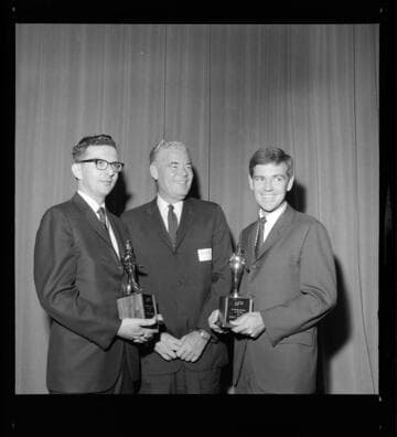 Sales awards being presented to salesmen of the year at "Expo 1969"