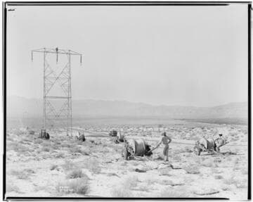 Boulder-Chino Transmission Line (3rd) - Pulling in Sky Line at M52T1