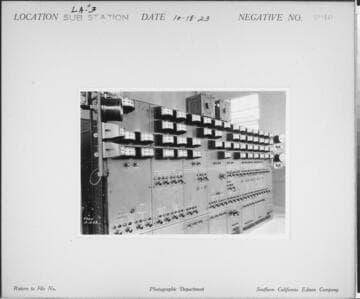 Los Angeles #3 Substation - Interior Gaugeboard