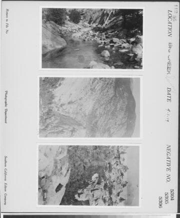 Big Creek Scenery - Reconnoissance of reservoir sites on middle fork San Joaquin River