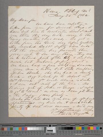 McGregor, Nathaniel Mortimer.  Letter to Roderick Mortimer McGregor