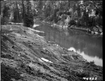 Big Creek, Mammoth Pool - Looking north towards diversion tunnel